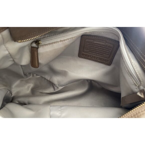 Vintage Coach Gallery Embossed Leather Women’s Tote F20742 Brass Copper Brown - Picture 14 of 14